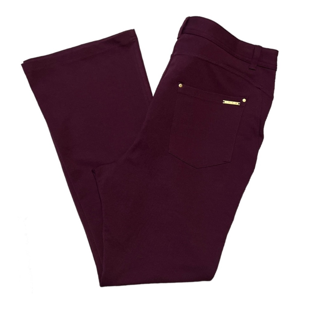 IMAN 16W AVERAGE EGGPLANT PURPLE STRETCH HIGH WAIST BOOTCUT PLUS